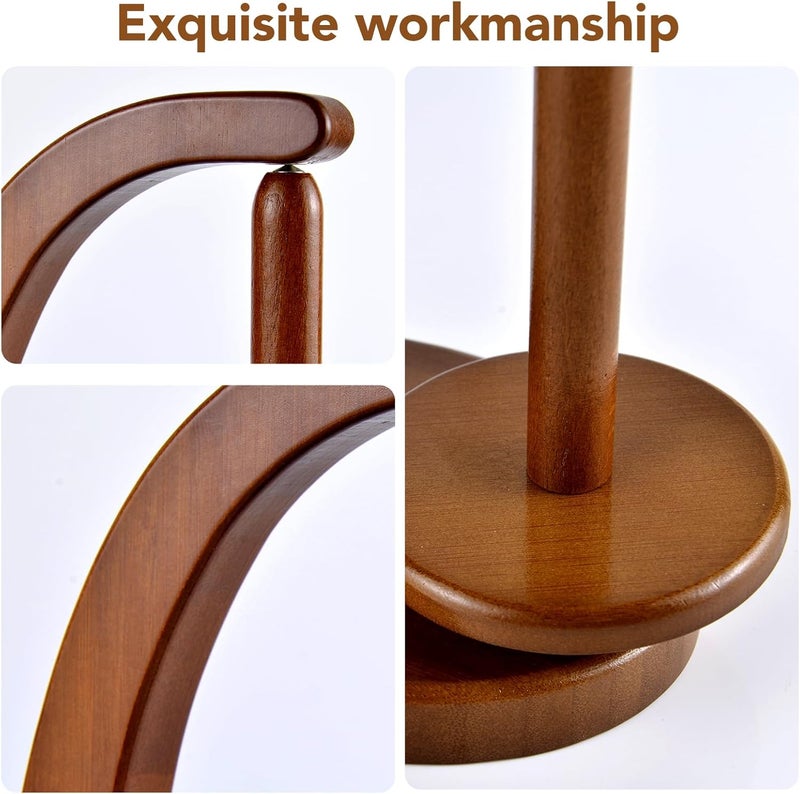 ULOI Crochet Yarn Holder - Upgrade with Crochet Accessories Storage Attachment, Magnetic Wooden Yarn Storage for Knitting Accessories, Perfect for Crocheting and Knitting Projects, Walnut Finish - Image 4